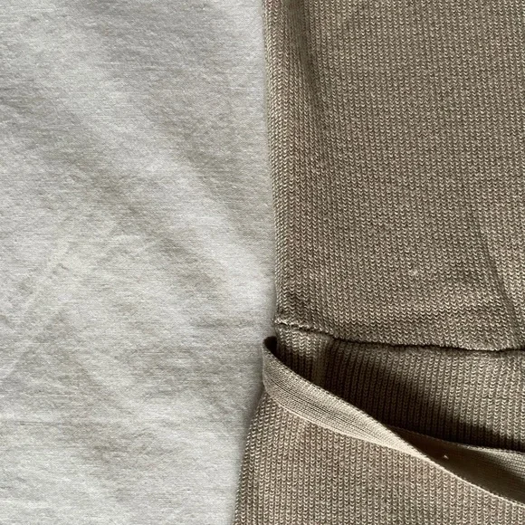 MNG Nude Belted Knit Midi Dress - Picture 4 of 8